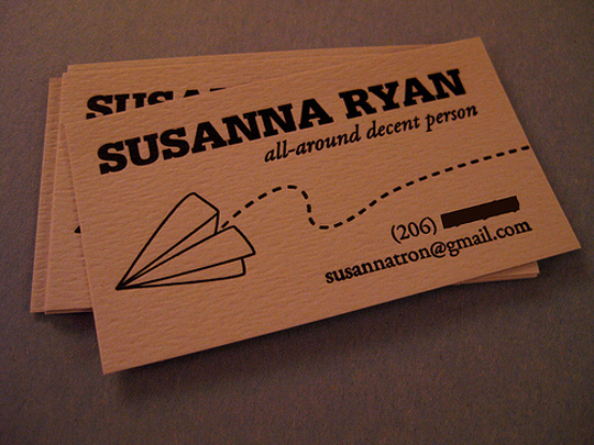 Post image for Susanna Ryan’s Simple Business Card