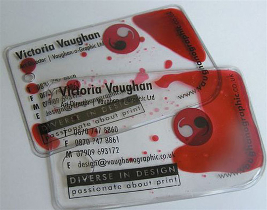 Bloody Business Card Design By Victoria Vaughan